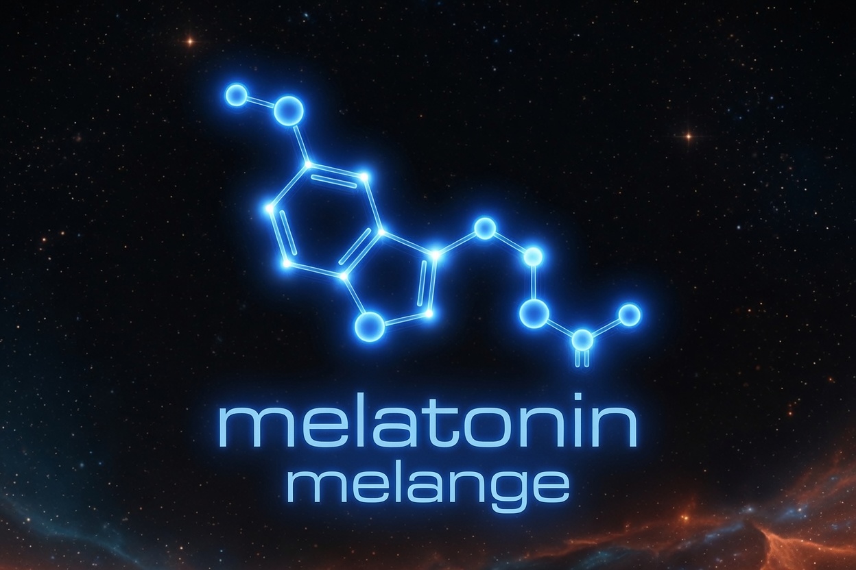 Melatonin melange — molecular structure artifact render
